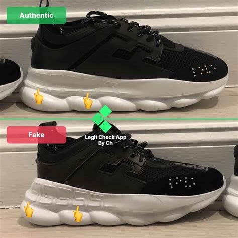 versace chain reaction replica vs real|authentic versace chain reaction sneakers.